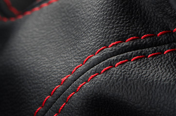 Image showing Black leather 