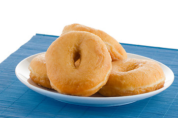 Image showing Donuts on a plate 