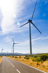 Image showing Wind turbines