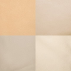 Image showing Set of beige leather samples