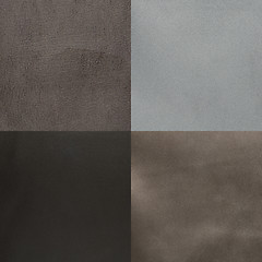 Image showing Set of grey leather samples