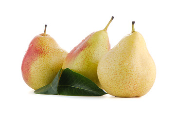 Image showing Three ripe pears