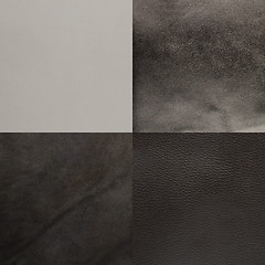 Image showing Set of grey leather samples