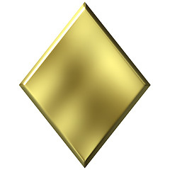 Image showing 3D Golden Diamond