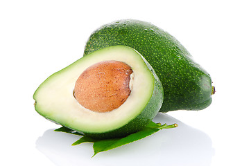 Image showing Avocados on white 