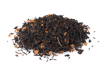 Image showing Black dry tea with petals