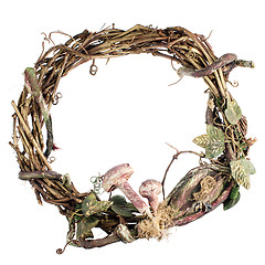 Image showing Wreath made with straw 