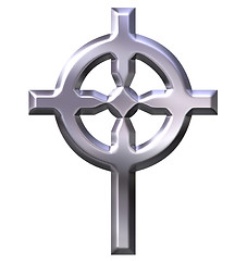 Image showing 3D Silver Celtic Cross