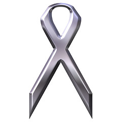 Image showing 3D Silver Ribbon