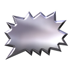 Image showing 3D Silver Shout Bubble