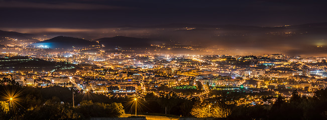 Image showing Braga cityscape at night