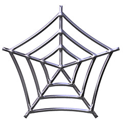 Image showing 3D Silver Spider Web