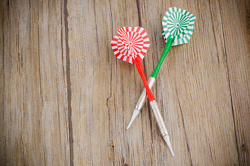 Image showing Two arrows darts