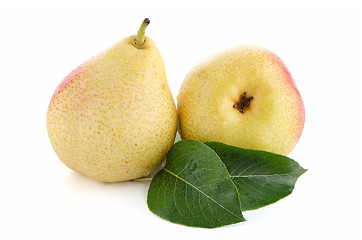 Image showing Two ripe pears