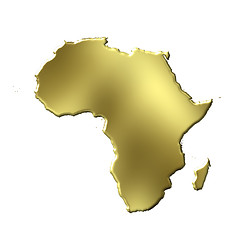 Image showing Africa 3D Golden Map