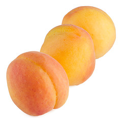 Image showing Three sweet peaches