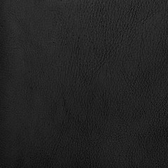 Image showing Natural qualitative black leather texture. Close up. 