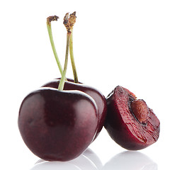 Image showing Red cherries 