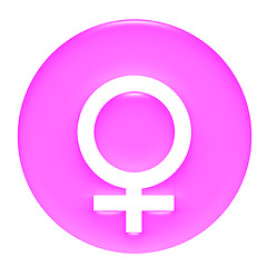 Image showing Female Symbol 3D Pink Gel Framed