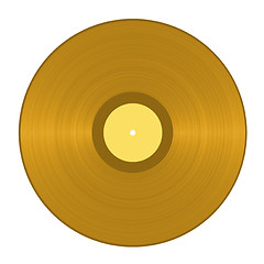 Image showing Golden Vinyl Record