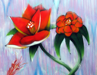 Image showing Flower Graffiti