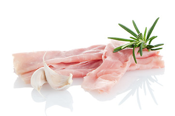 Image showing Fresh shaved ham