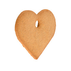 Image showing Christmas decoration: heart shaped gingerbread 