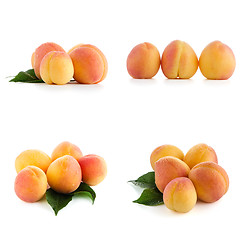 Image showing Set of sweet peaches