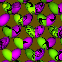 Image showing Abstract  hearts 3d background