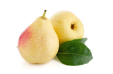 Image showing Two ripe pears