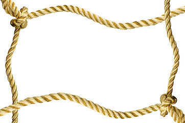 Image showing Decorative frame from a golden rope