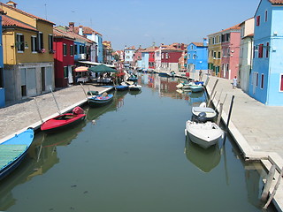 Image showing Houses by the channel