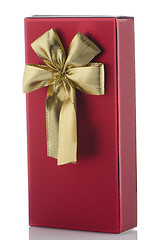 Image showing Red box with gold bow