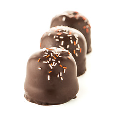 Image showing Chocolate coated marshmallows