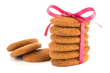 Image showing Festive wrapped biscuits