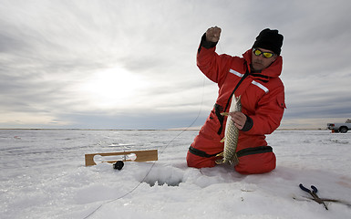 Image showing Ice fishing