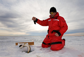 Image showing Fishing on ice