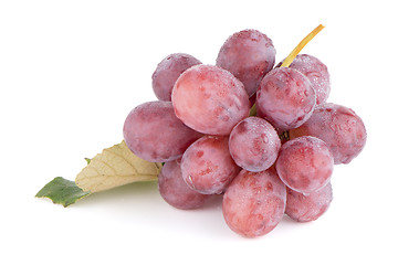 Image showing Bunch of red grapes