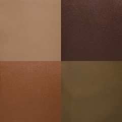 Image showing Set of brown leather samples