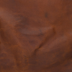 Image showing Brown leather texture closeup