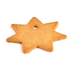 Image showing Christmas decoration: star shaped gingerbread 