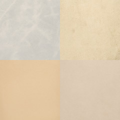 Image showing Set of beige leather samples