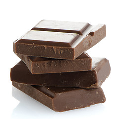 Image showing Closeup detail of chocolate parts