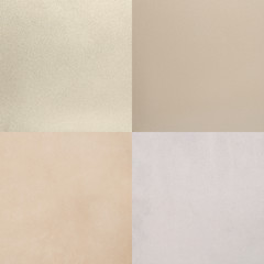 Image showing Set of beige leather samples