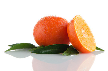 Image showing Ripe tangerines or mandarin