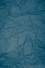 Image showing Blue crumpled paper texture