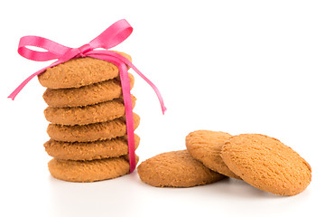 Image showing Festive wrapped biscuits