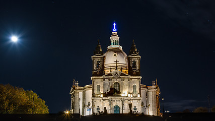 Image showing Basilic of Sameiro Braga at night