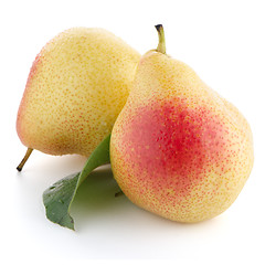 Image showing Two ripe pears