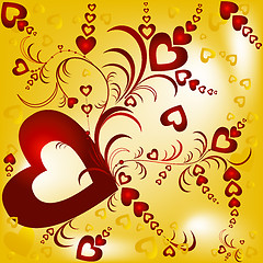 Image showing hearts background